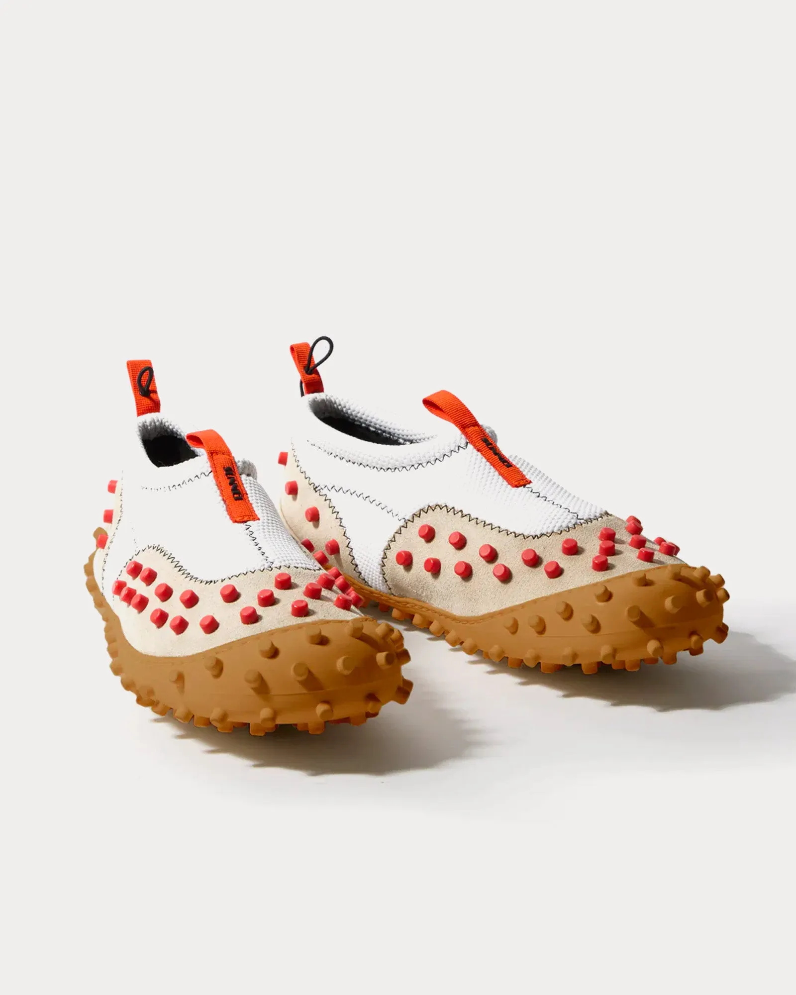 1000CHIODI White / Orange Slip On Sneakers