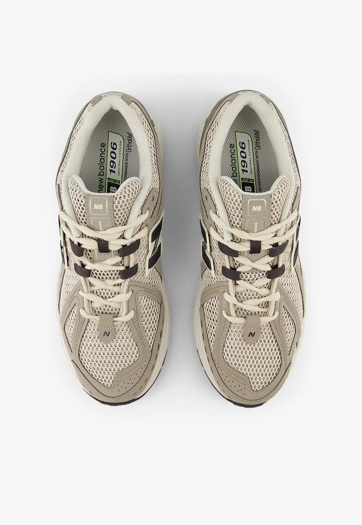1906R Low-Top Sneakers in Arid Stone with Timberwolf and Black Cement
