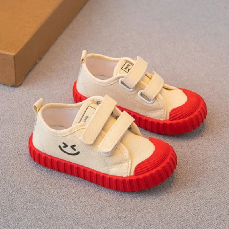 2023 New Boys Girls Baby Canvas Shoes Non-slip Soft Cute Kids Canvas Shoes Boys Girls Toddler Sneakers Childrens Casual Shoes