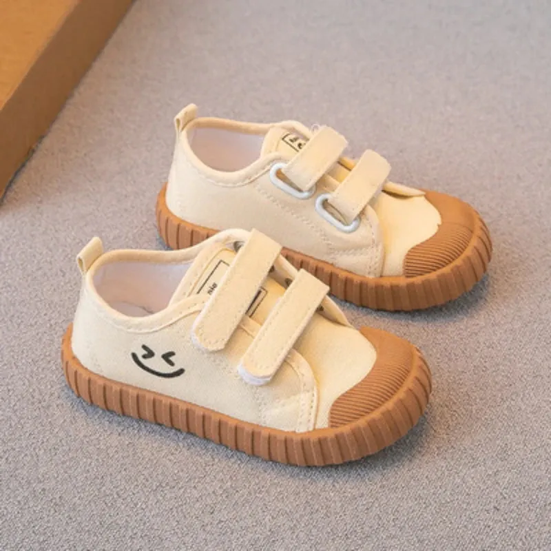 2023 New Boys Girls Baby Canvas Shoes Non-slip Soft Cute Kids Canvas Shoes Boys Girls Toddler Sneakers Childrens Casual Shoes