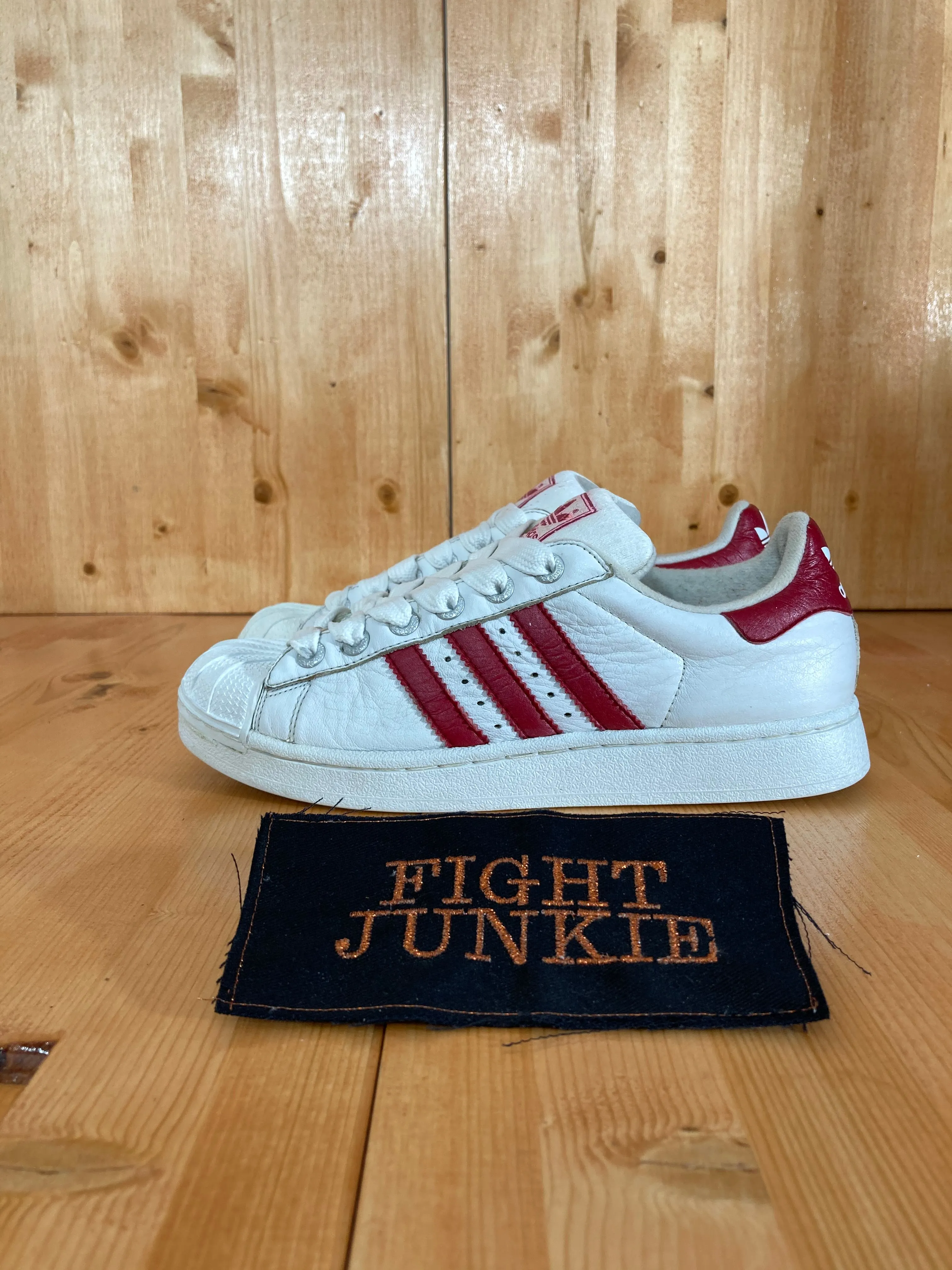 ADIDAS SUPERSTAR VINTAGE 19 YRS OLD RETRO OLD SKOOL Men Size 7.5 Leather Shoes Sneakers
