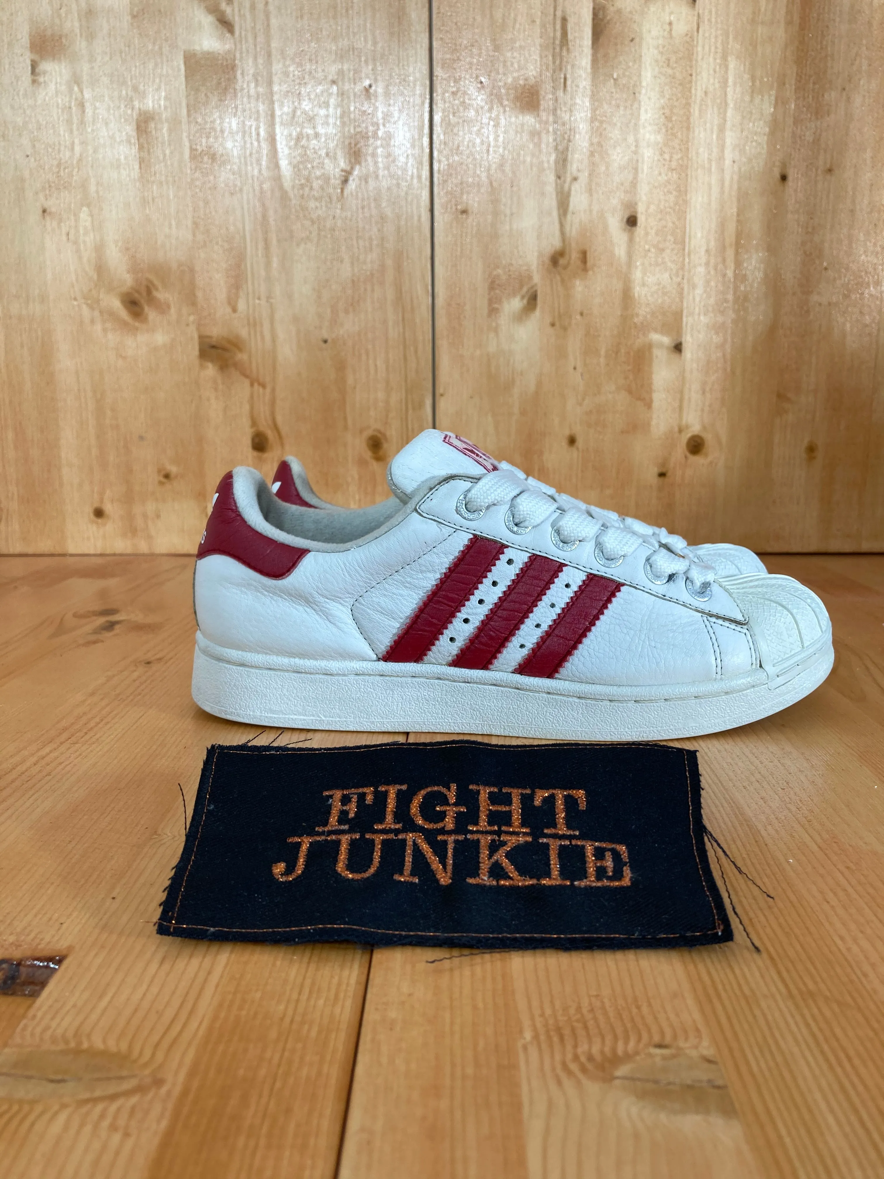 ADIDAS SUPERSTAR VINTAGE 19 YRS OLD RETRO OLD SKOOL Men Size 7.5 Leather Shoes Sneakers