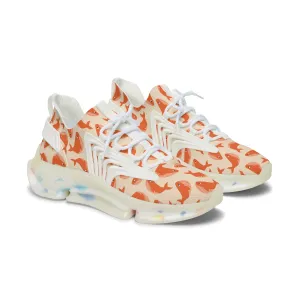 Adorable Red Whale Women's Mesh Sneakers
