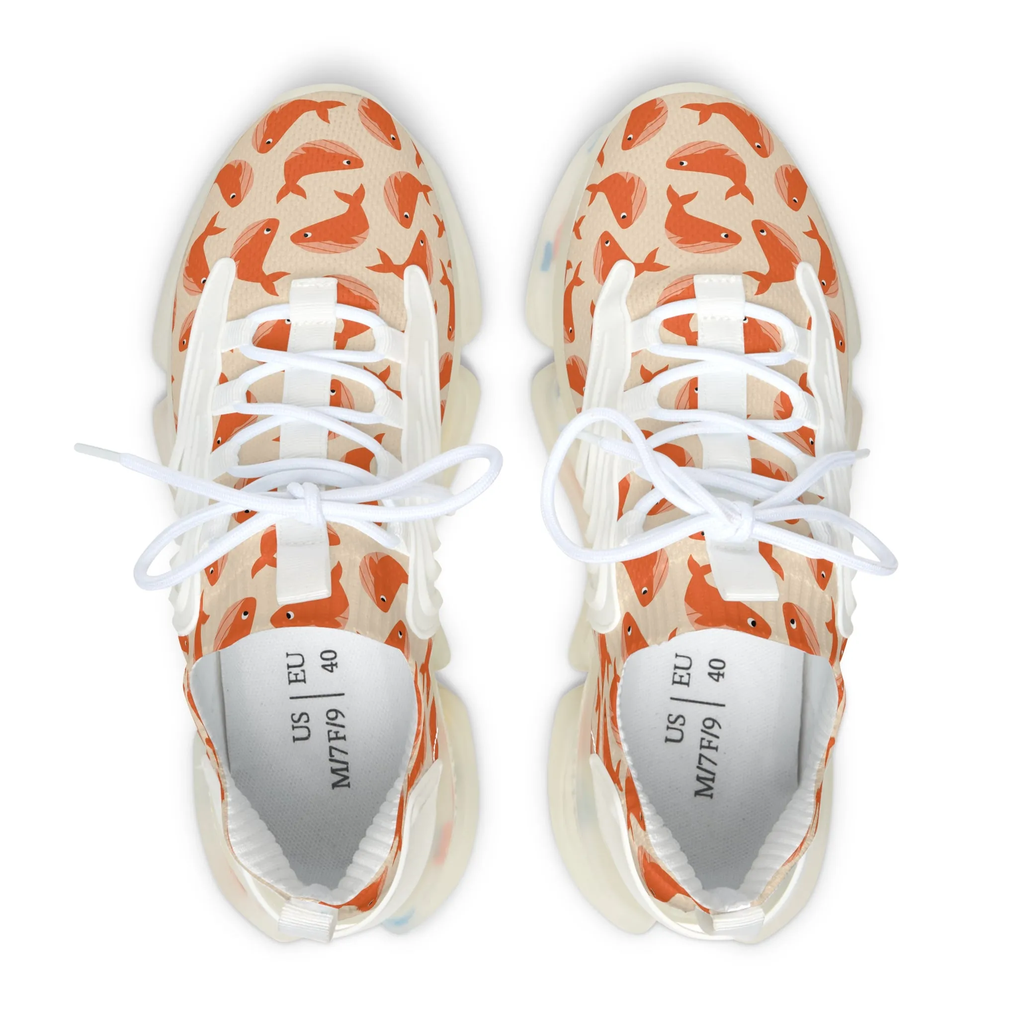 Adorable Red Whale Women's Mesh Sneakers