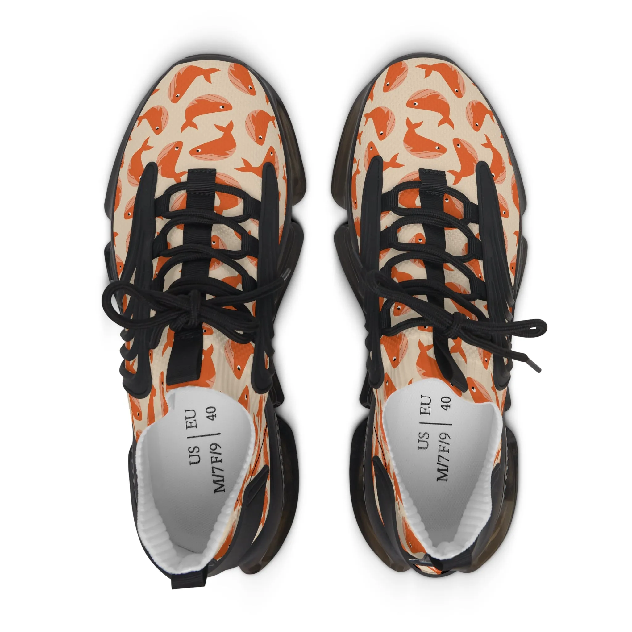 Adorable Red Whale Women's Mesh Sneakers
