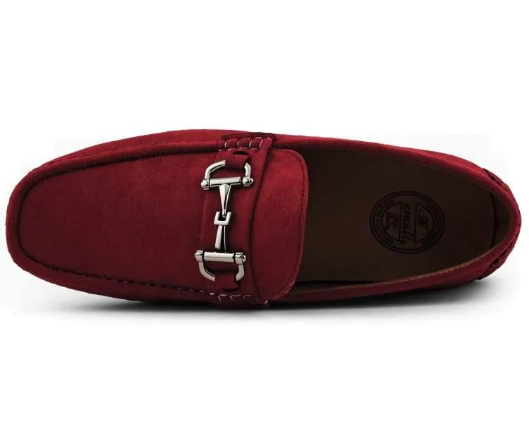 Amali Walken 2 Men’s Burgundy Suede Driving Shoes