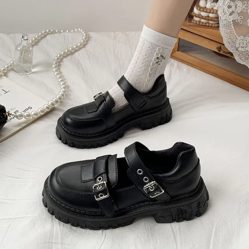 Amozae- Platform Shoes Mary Jane Lolita Shoes Women 2024 New Arrival Designer Black Ladies Shoes Woman Round Toe Harajuku Mary Janes