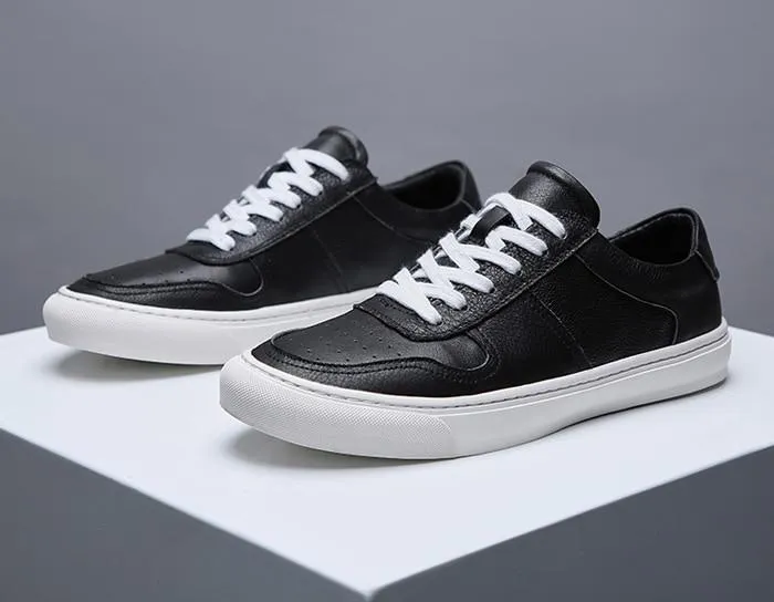 Angelo Ricci™ Breathable Casual Leather Sneakers