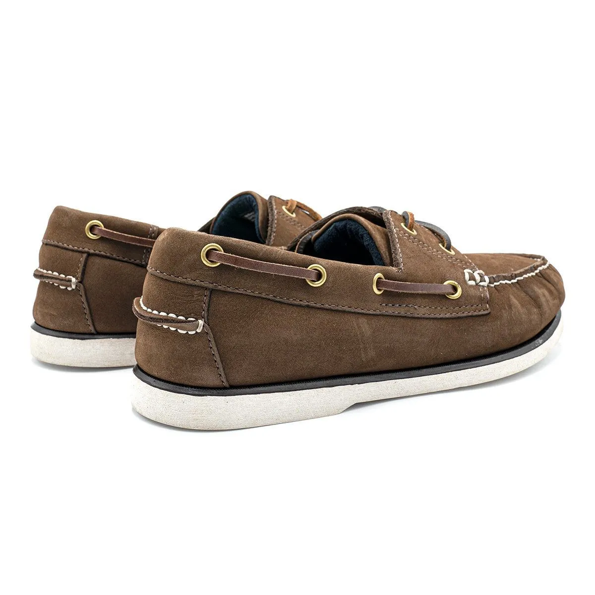 Blue Harbour Boat Shoes Leather Brown Colour For Men