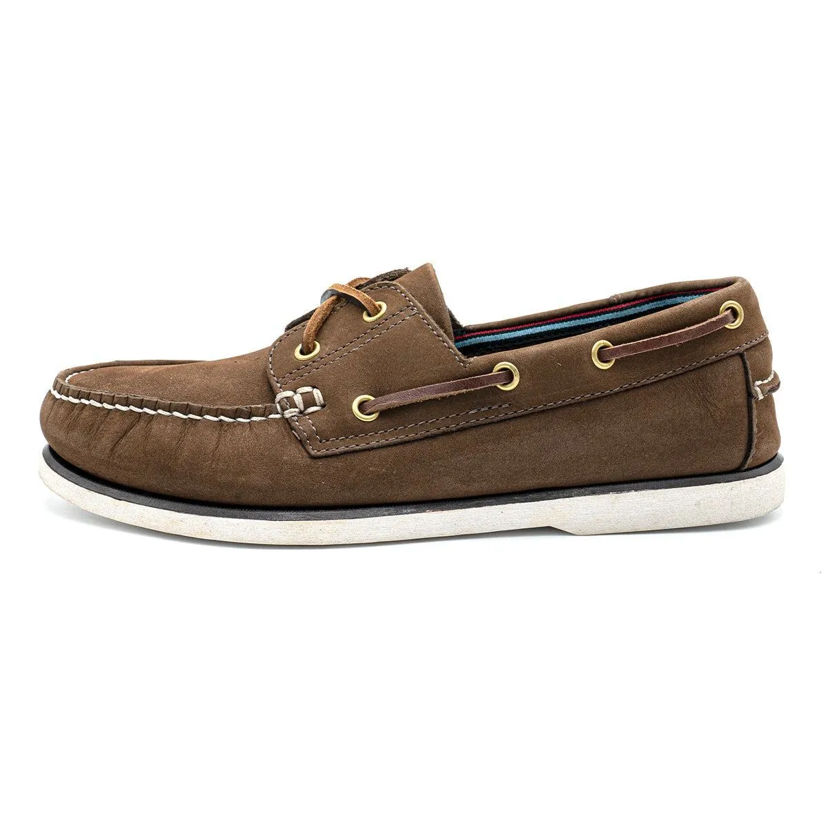 Blue Harbour Boat Shoes Leather Brown Colour For Men
