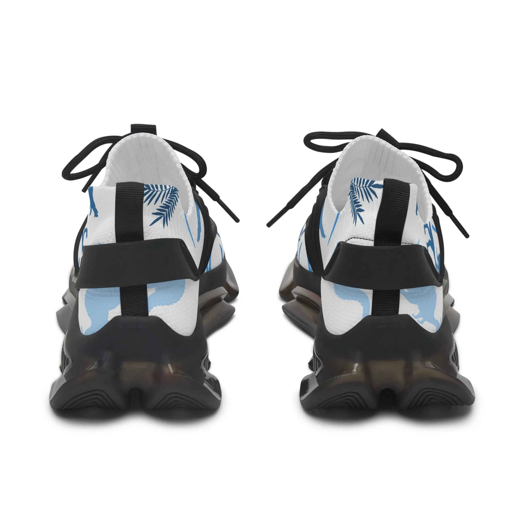 Blue Jurassic Dinosaurs Women's Mesh Sneakers