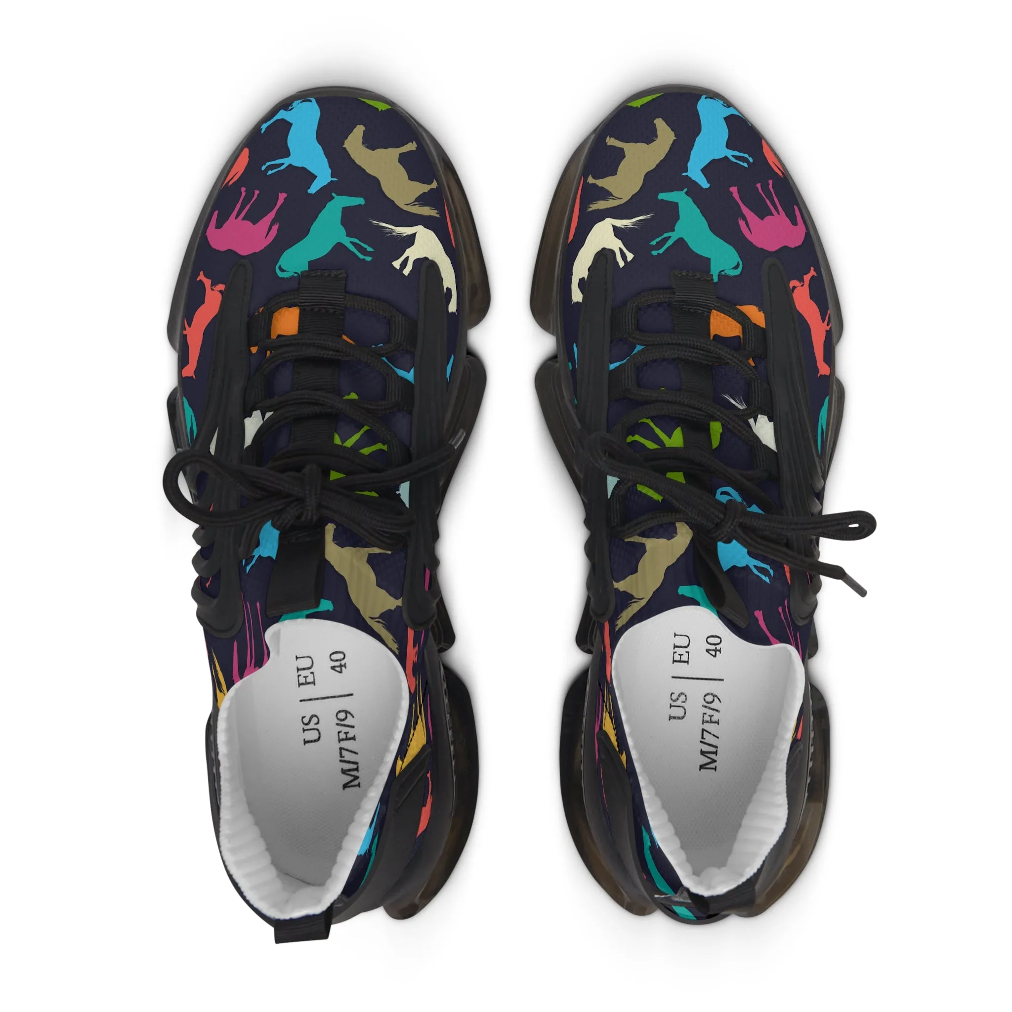 Colorful Horses Women's Mesh Sneakers