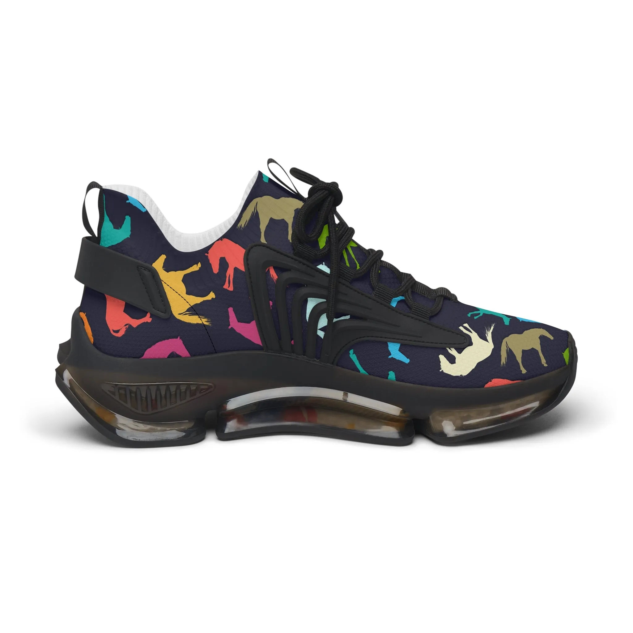 Colorful Horses Women's Mesh Sneakers