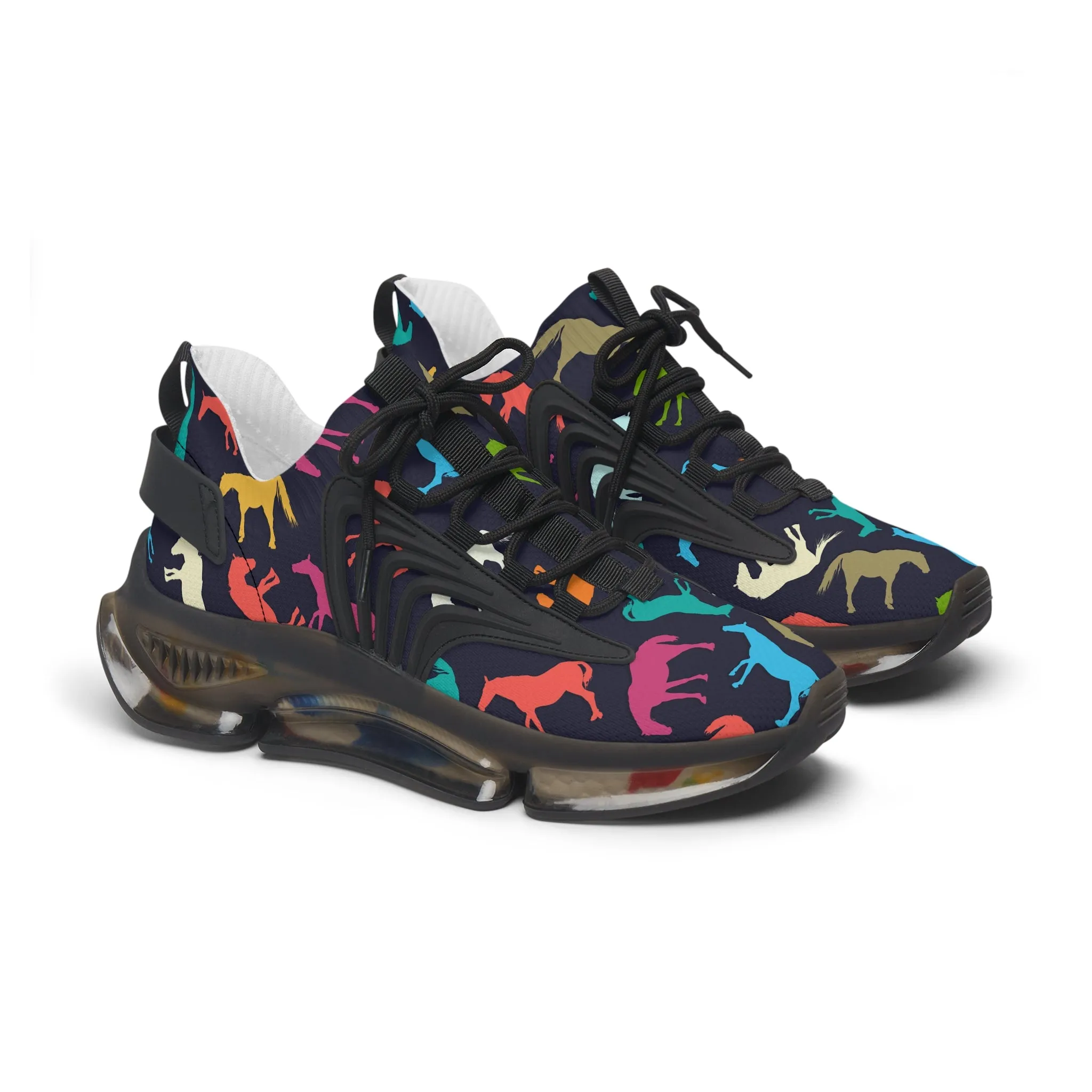 Colorful Horses Women's Mesh Sneakers
