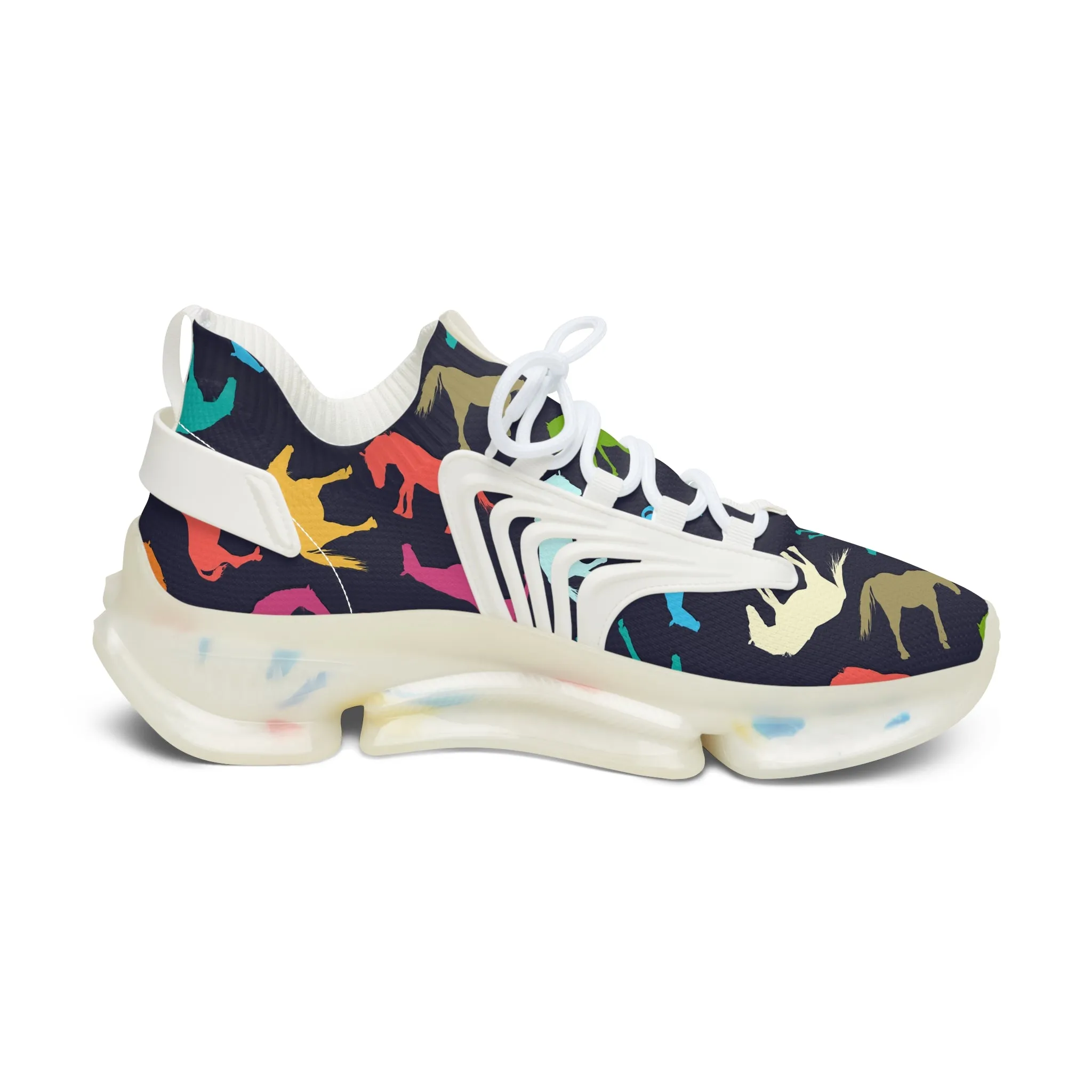Colorful Horses Women's Mesh Sneakers