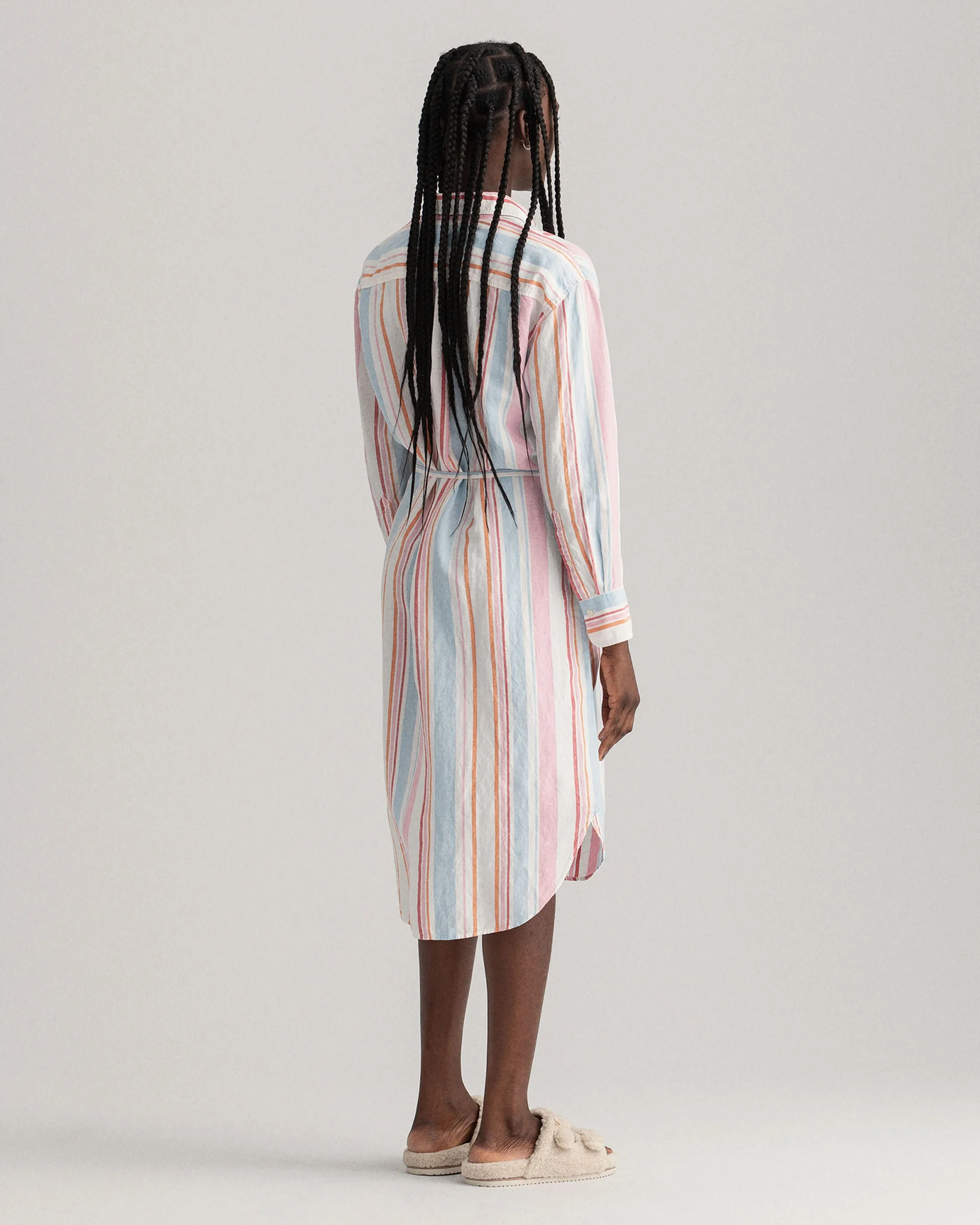 D1. Multistripe Shirt Dress - Multicolor