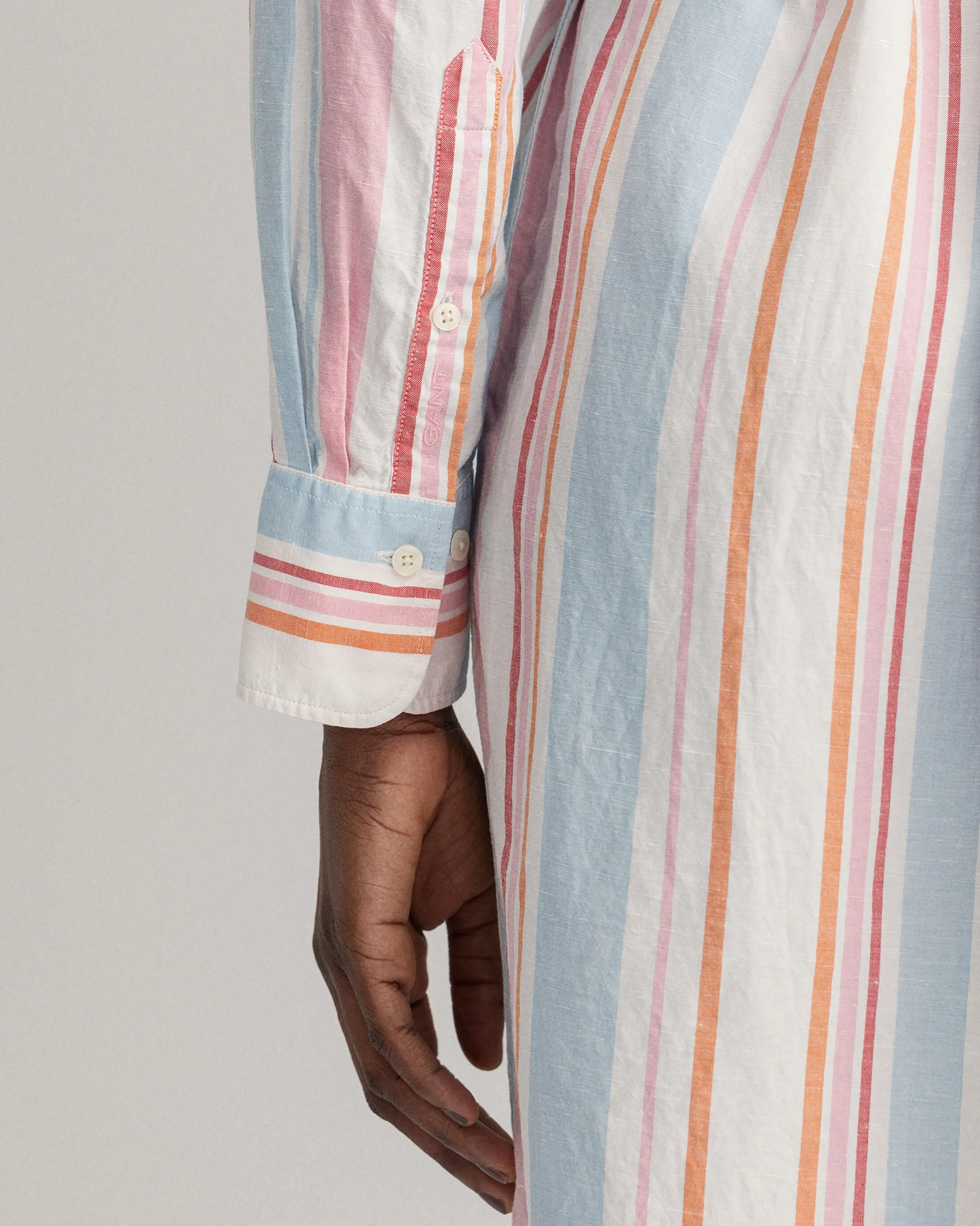 D1. Multistripe Shirt Dress - Multicolor