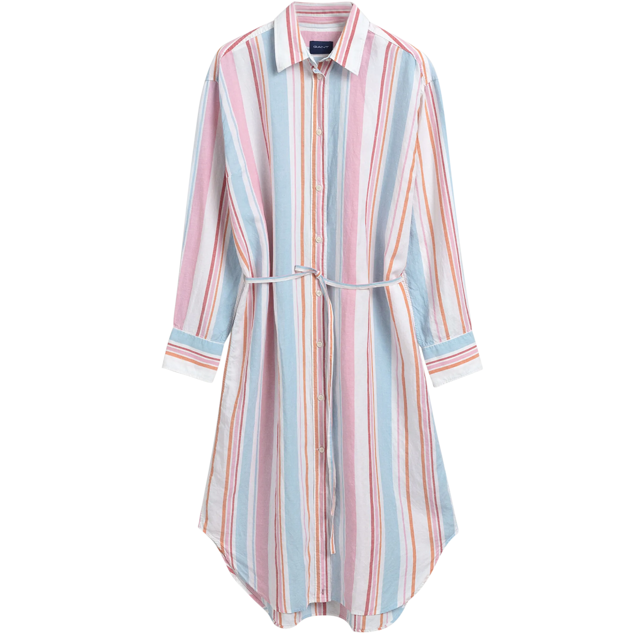 D1. Multistripe Shirt Dress - Multicolor