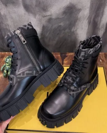 Feni Force High Tops Boots Black For Men 7U1458ADMKF1DV5