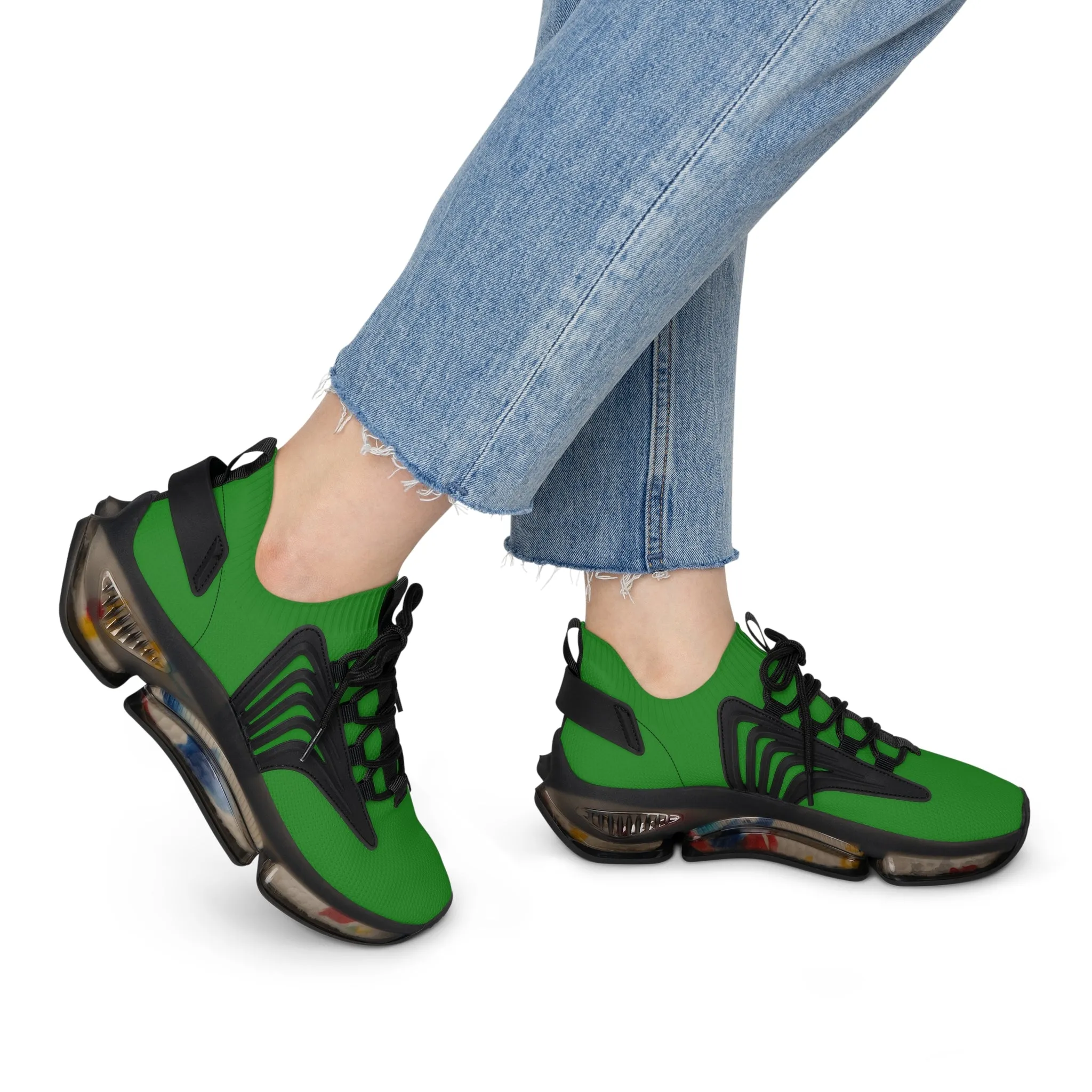 Forest Green Women's Mesh Sneakers