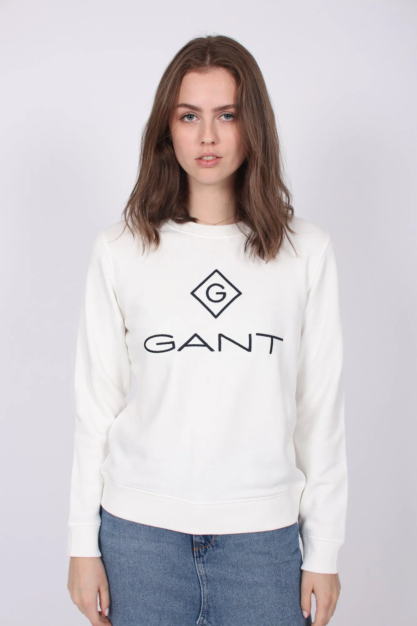 Gant Lock Up C-neck Sweat - Eggshell