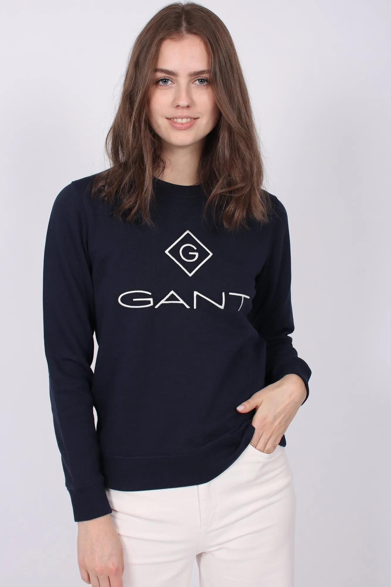 Gant Lock Up C-neck Sweat - Evening Blue