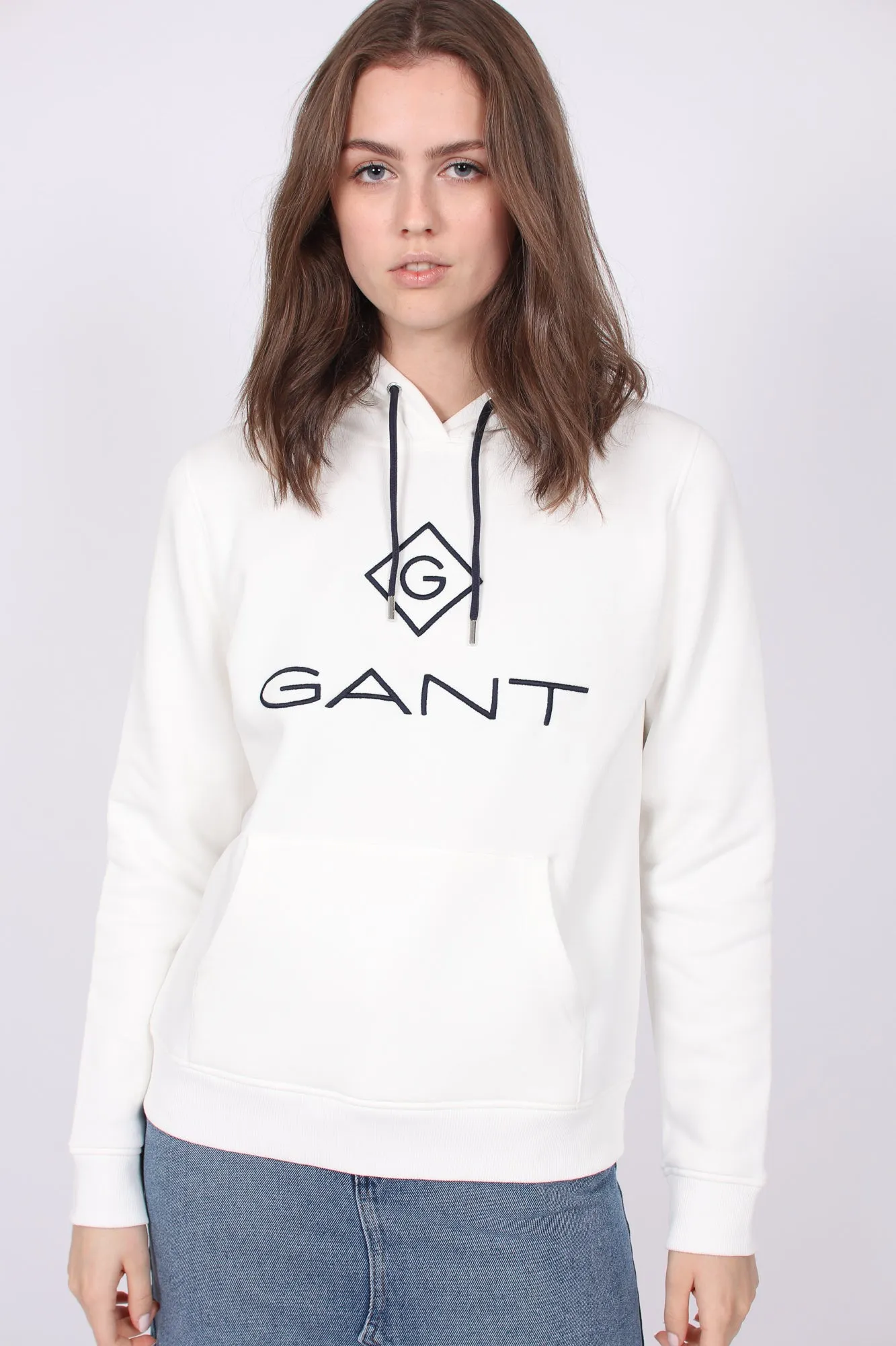 Gant Lock Up Sweat Hoodie - Eggshell