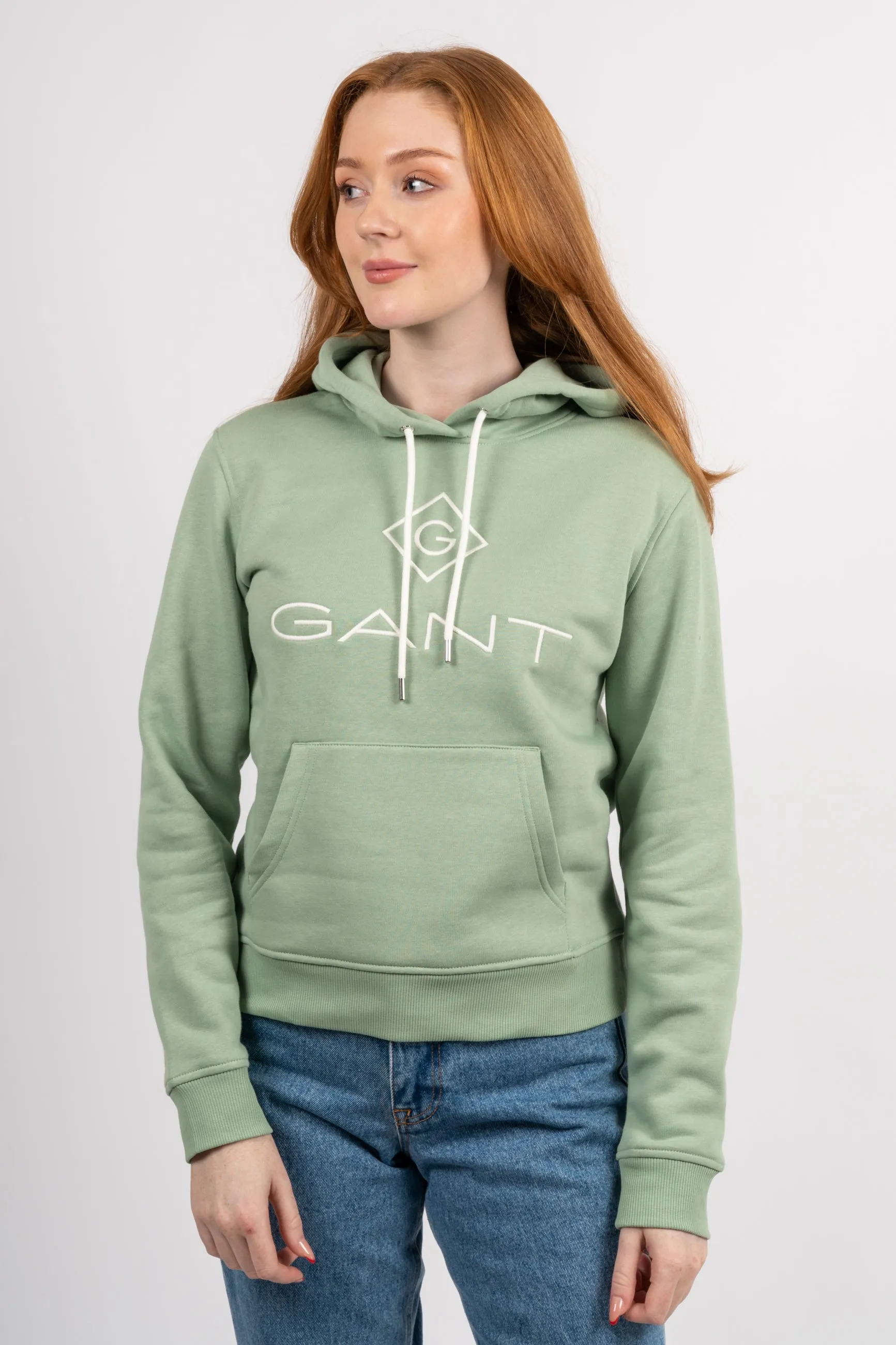 Gant Lock Up Sweat Hoodie - Eucalyptus Green
