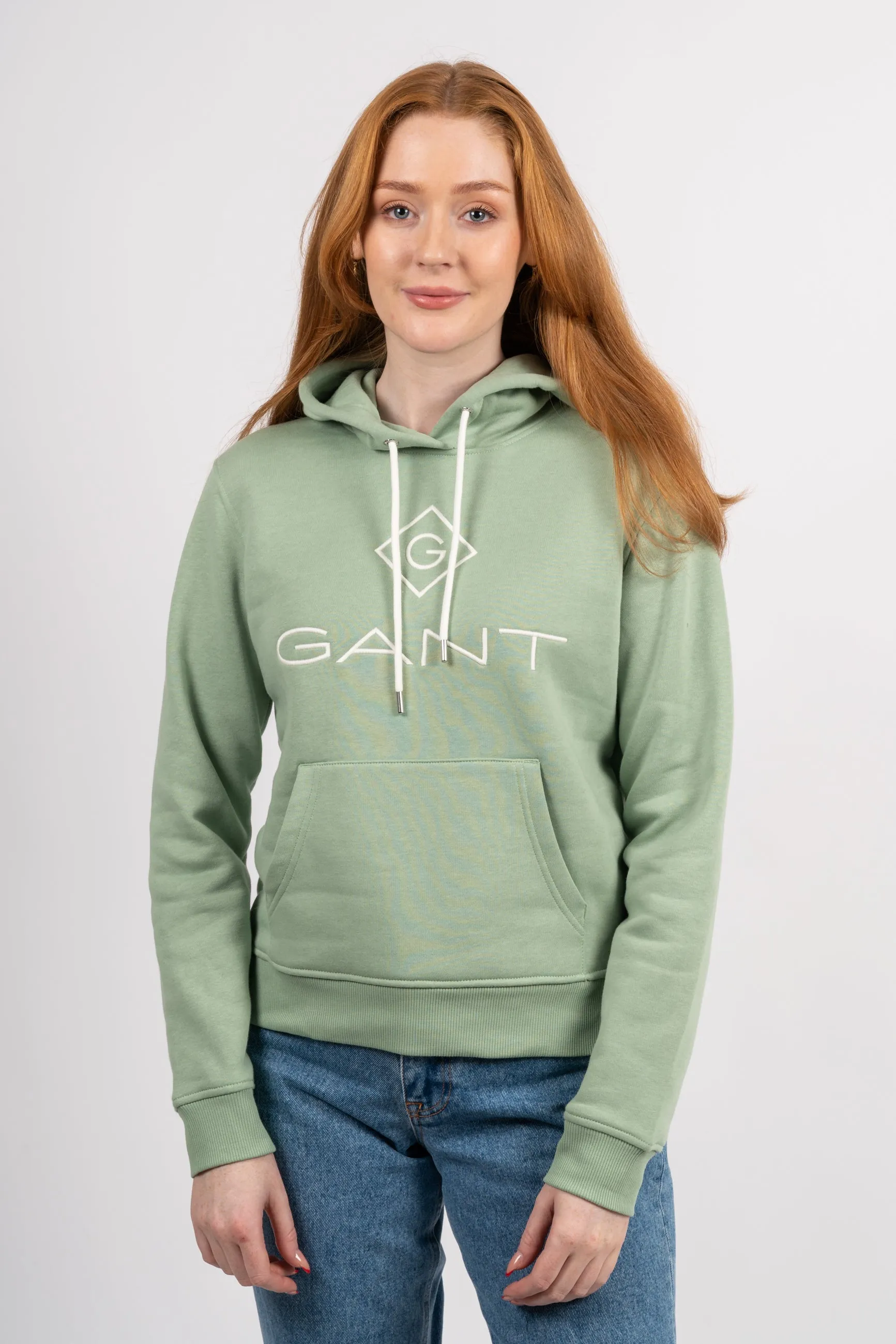 Gant Lock Up Sweat Hoodie - Eucalyptus Green