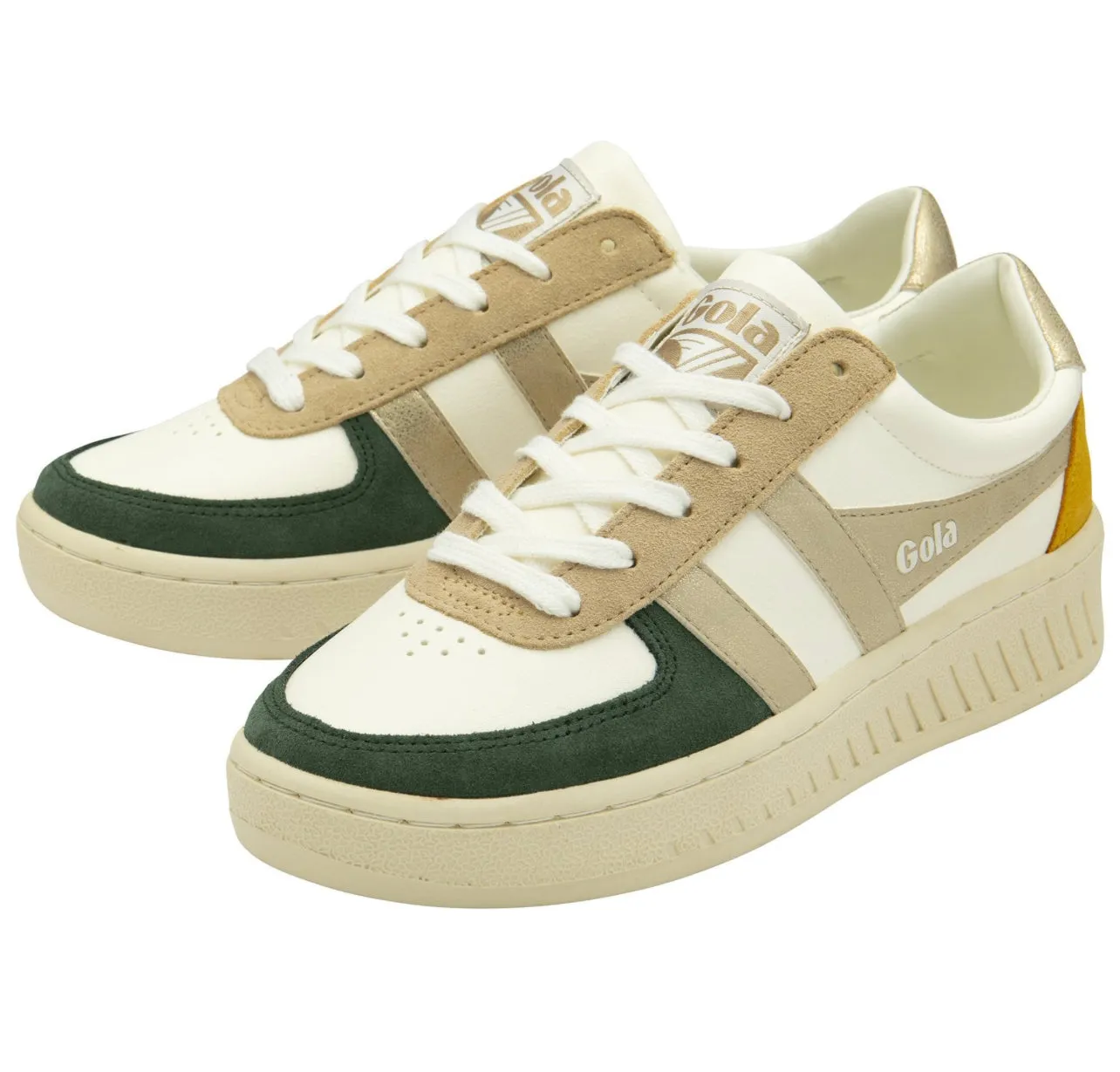 GOLA-GRANDSLAM TRIDENT SNEAKERS White/Evergreen/Gold/Sun 63857