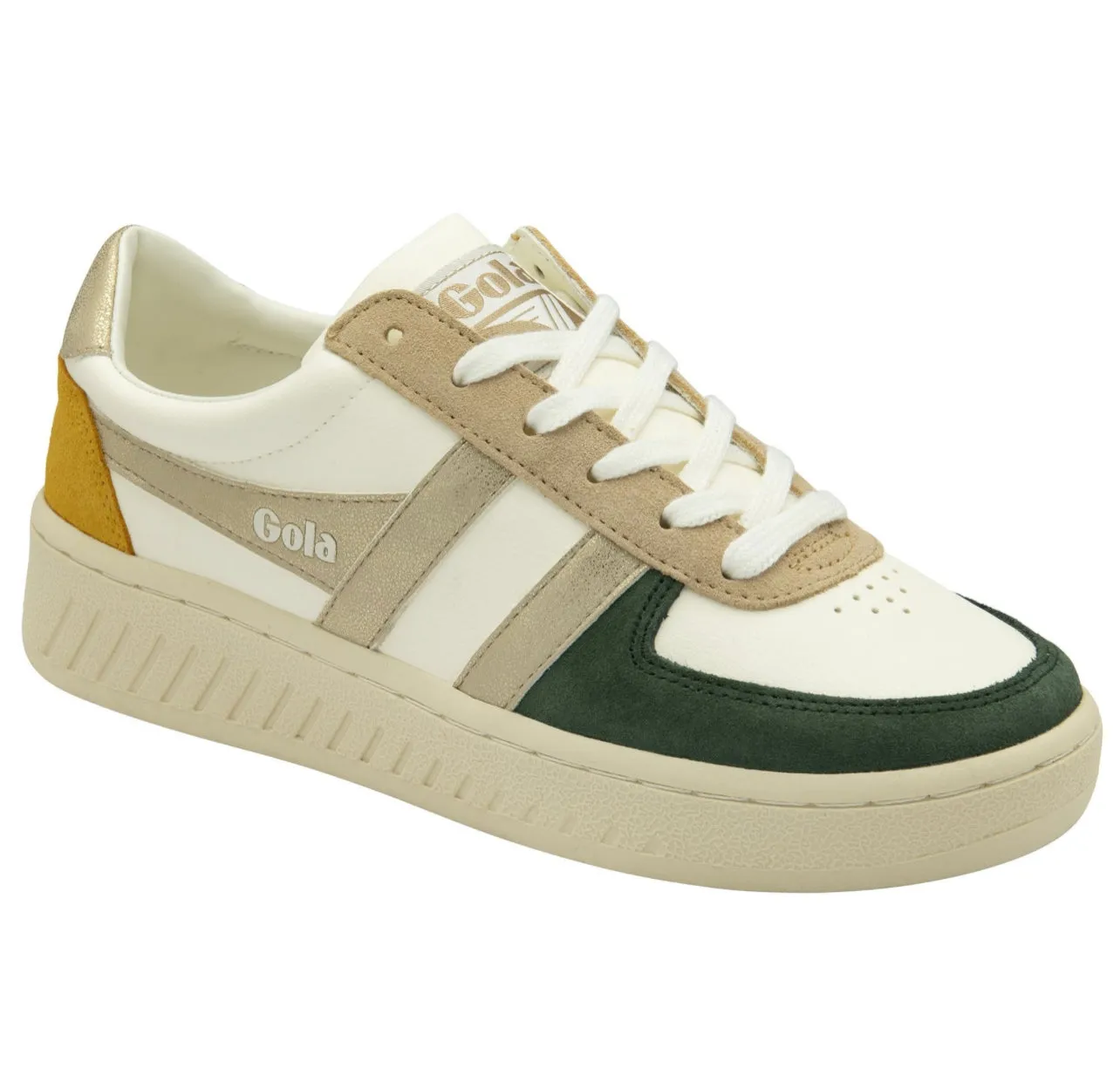 GOLA-GRANDSLAM TRIDENT SNEAKERS White/Evergreen/Gold/Sun 63857