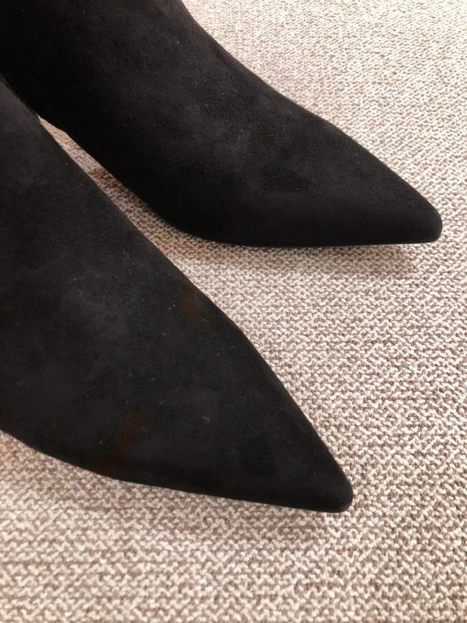 Herms Blanche Ankle Boots Black For Women 2.4in/6cm H202012Z 02360
