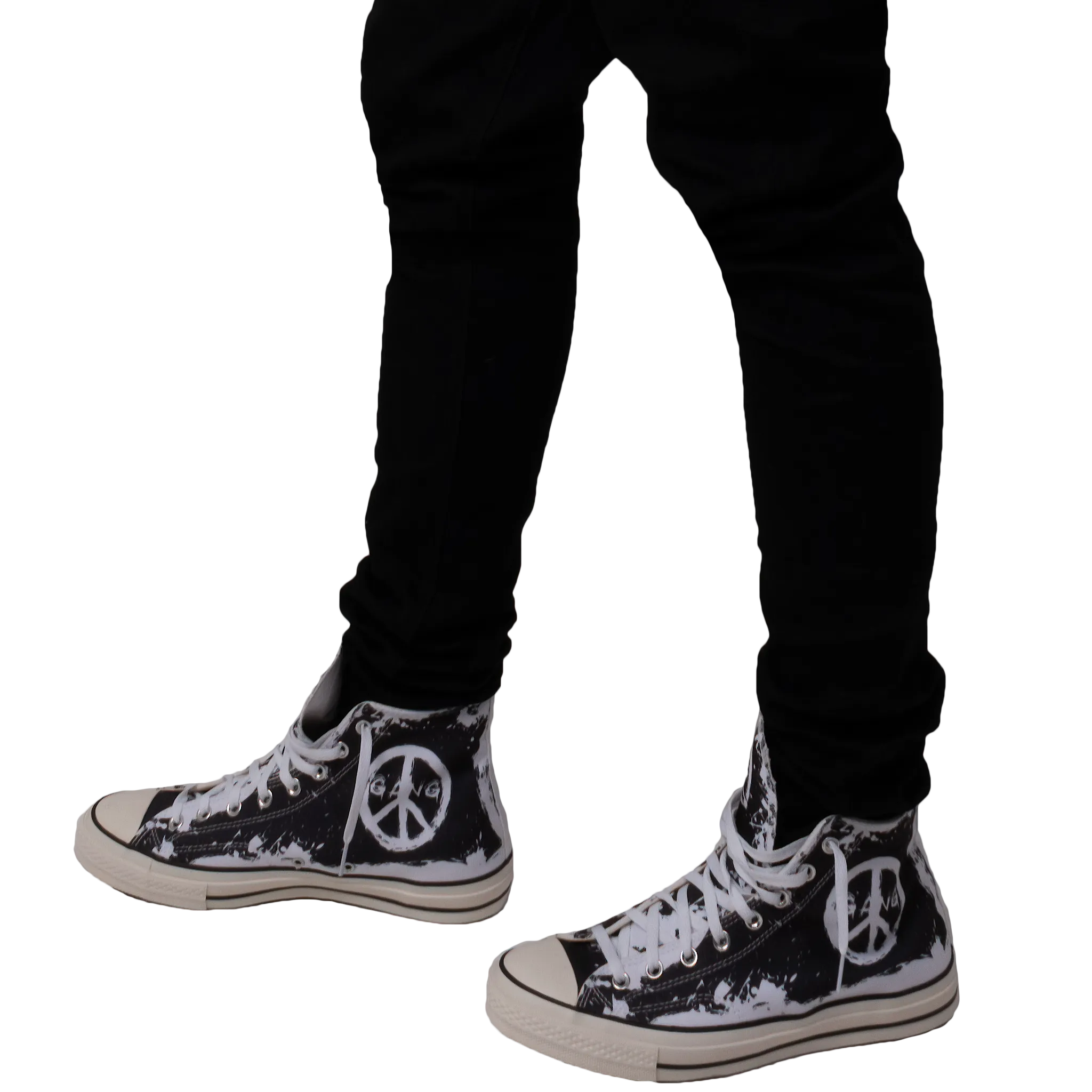 High Top shoes" Peace Grunge " - PEACE GANG