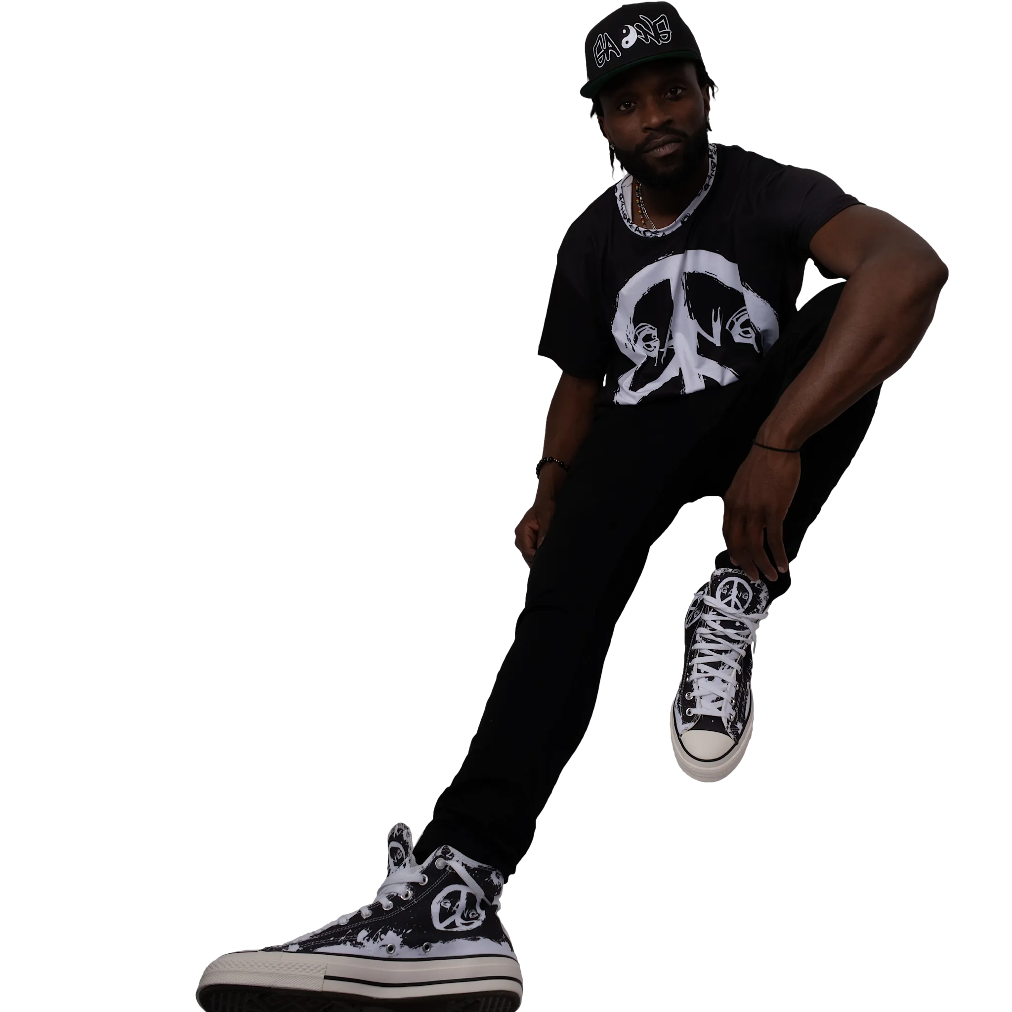 High Top shoes" Peace Grunge " - PEACE GANG