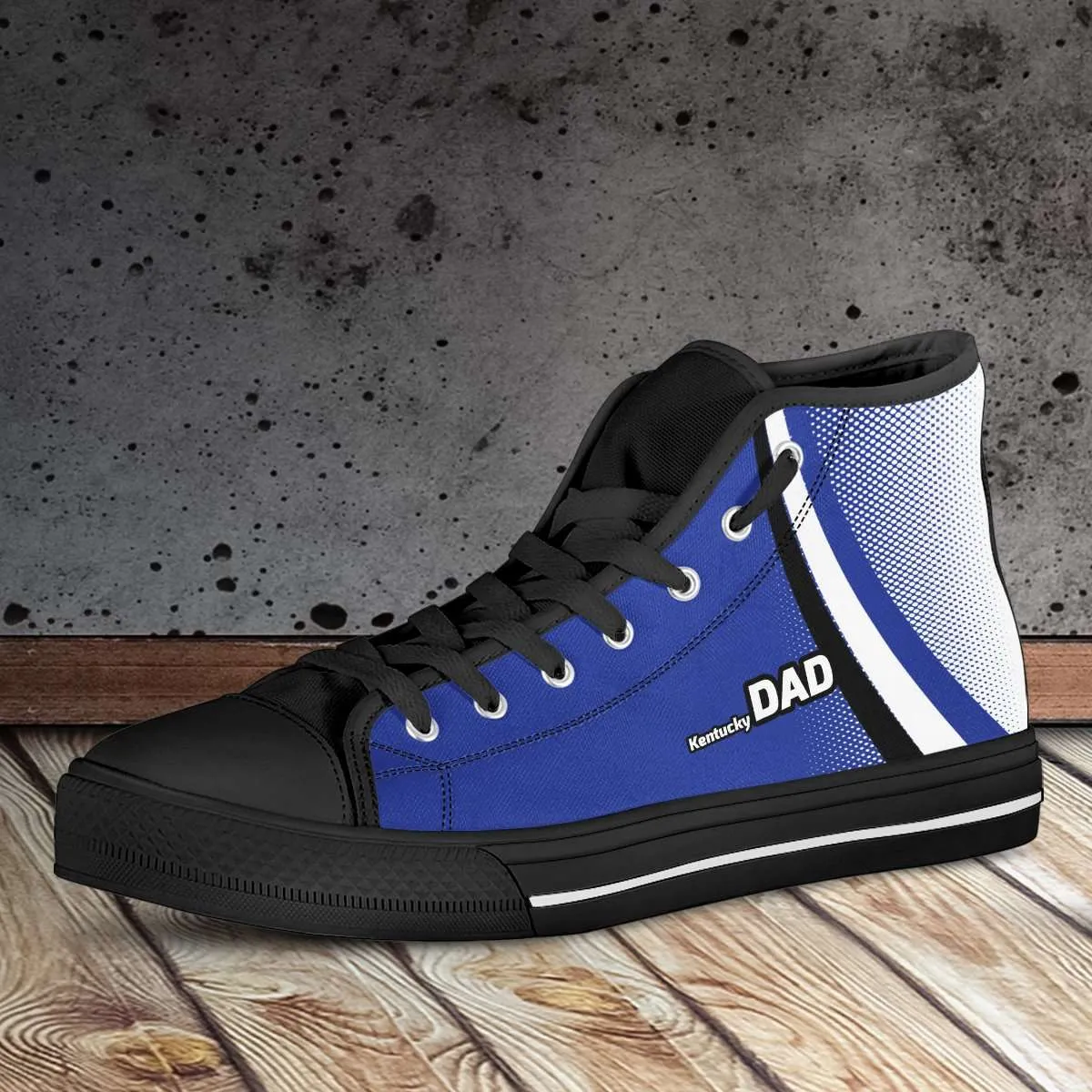 Kentucky DAD Basketball Fans Canvas High Top Shoes