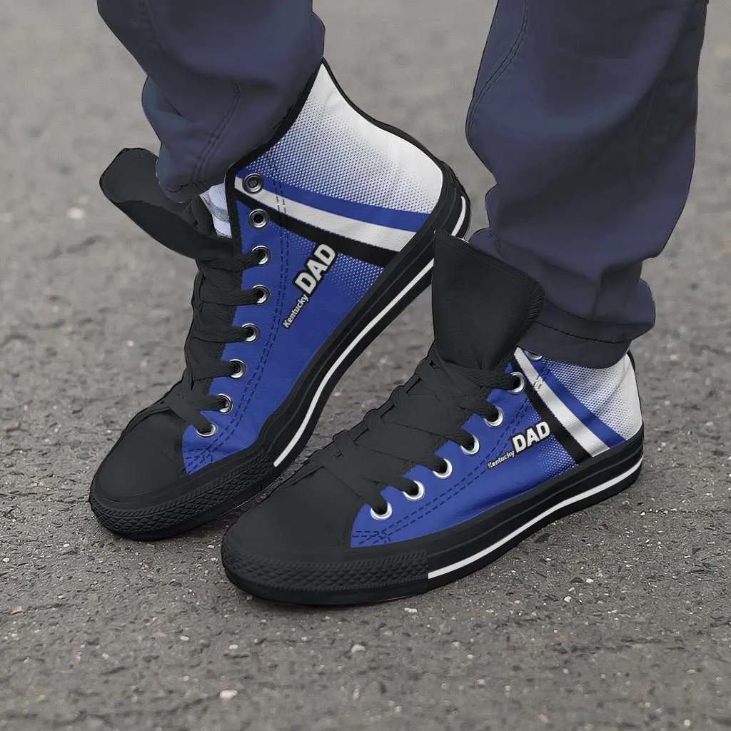 Kentucky DAD Basketball Fans Canvas High Top Shoes