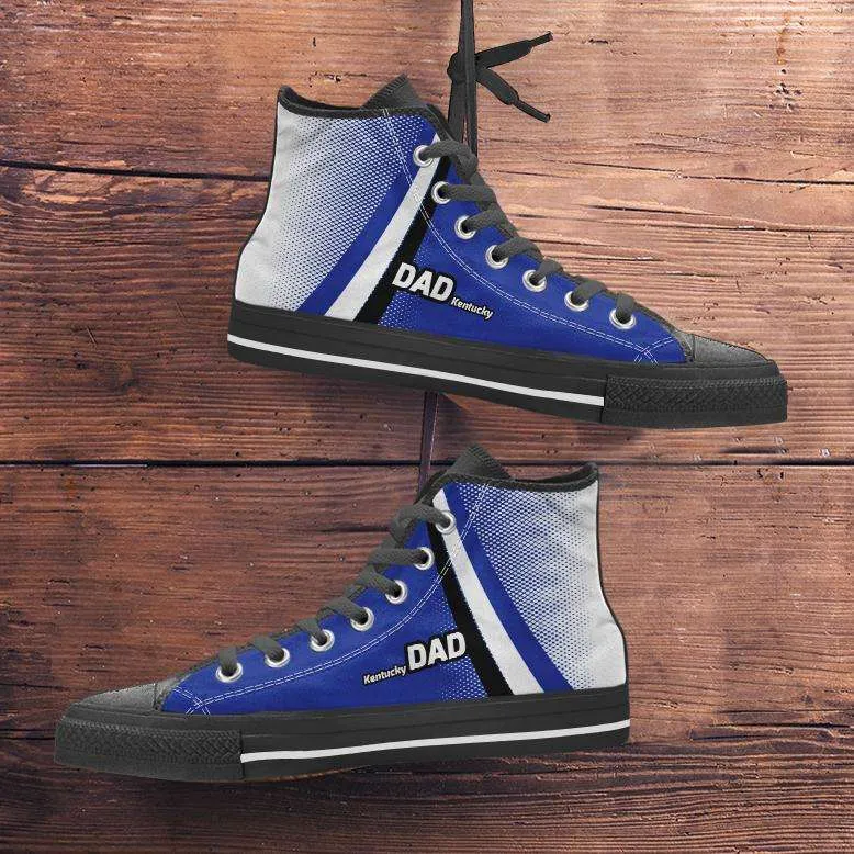 Kentucky DAD Basketball Fans Canvas High Top Shoes
