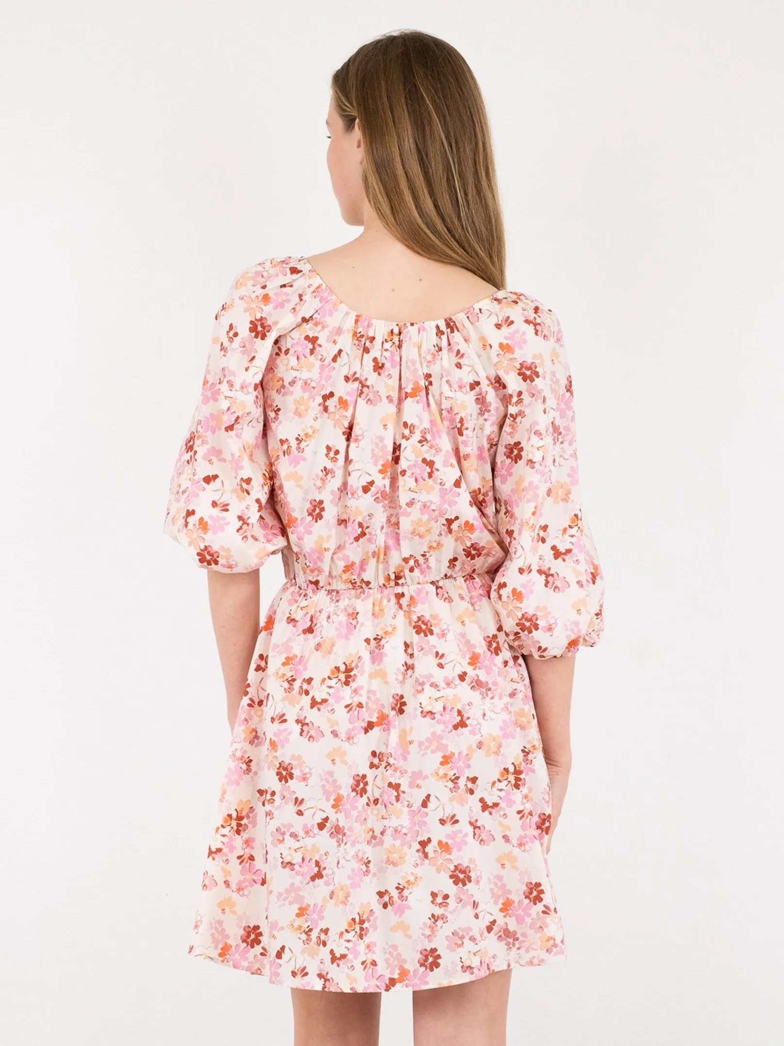 Kiki Sunny Floral Wrap Dress - Light Pink