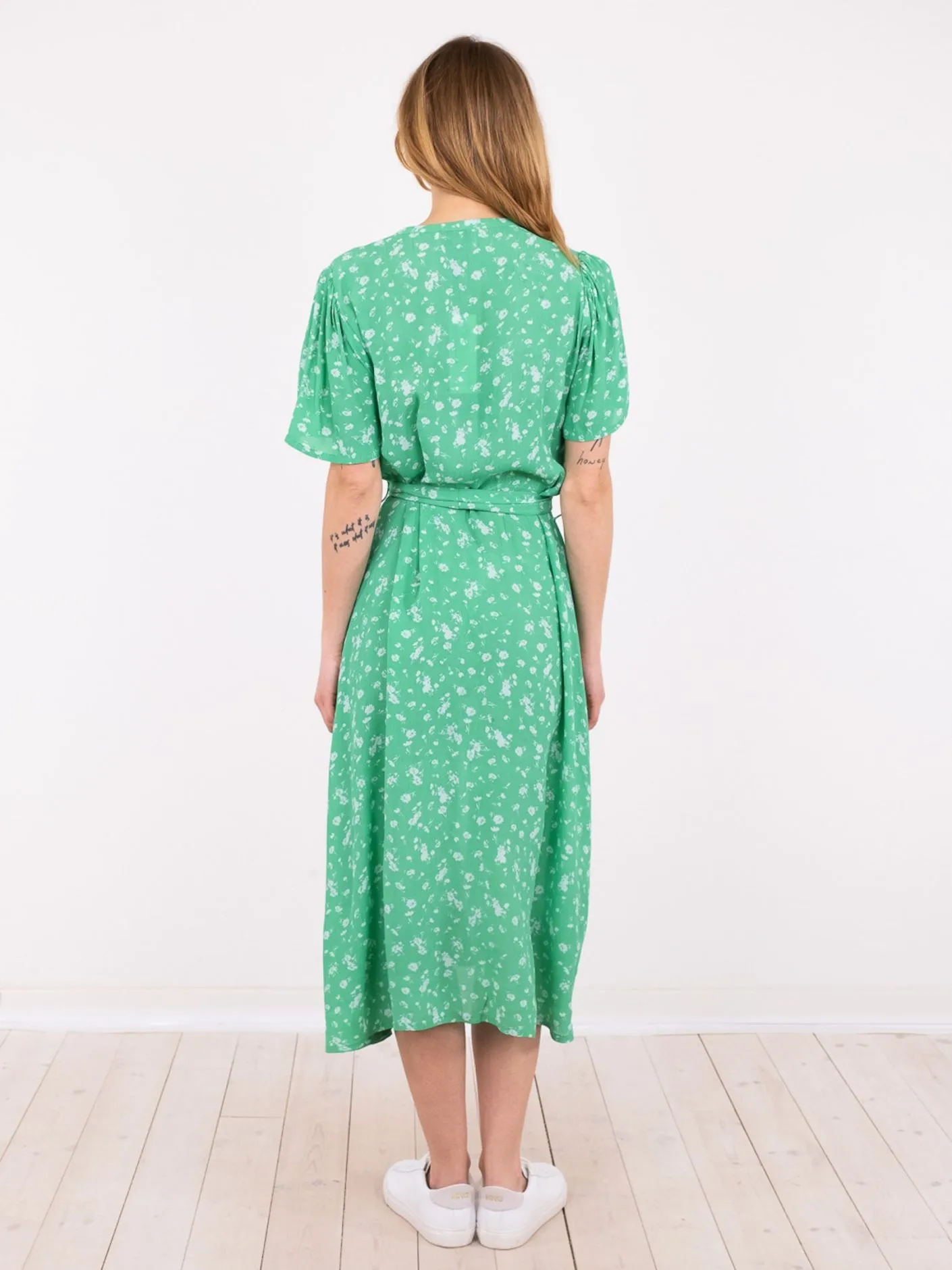 Lane Shade Flower Dress - Soft Green
