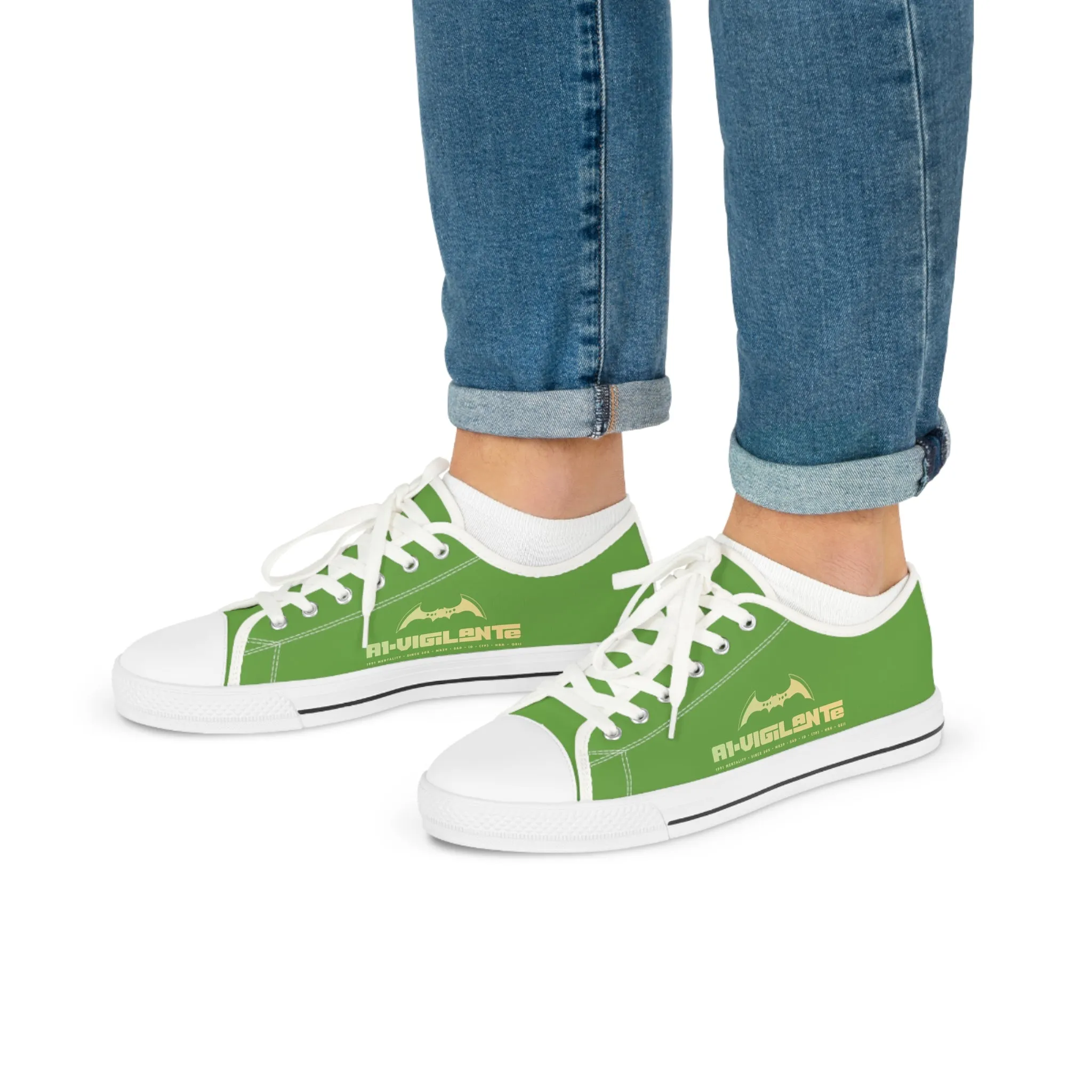 Light Green A1-Vigilante  Men's Low Top Sneakers