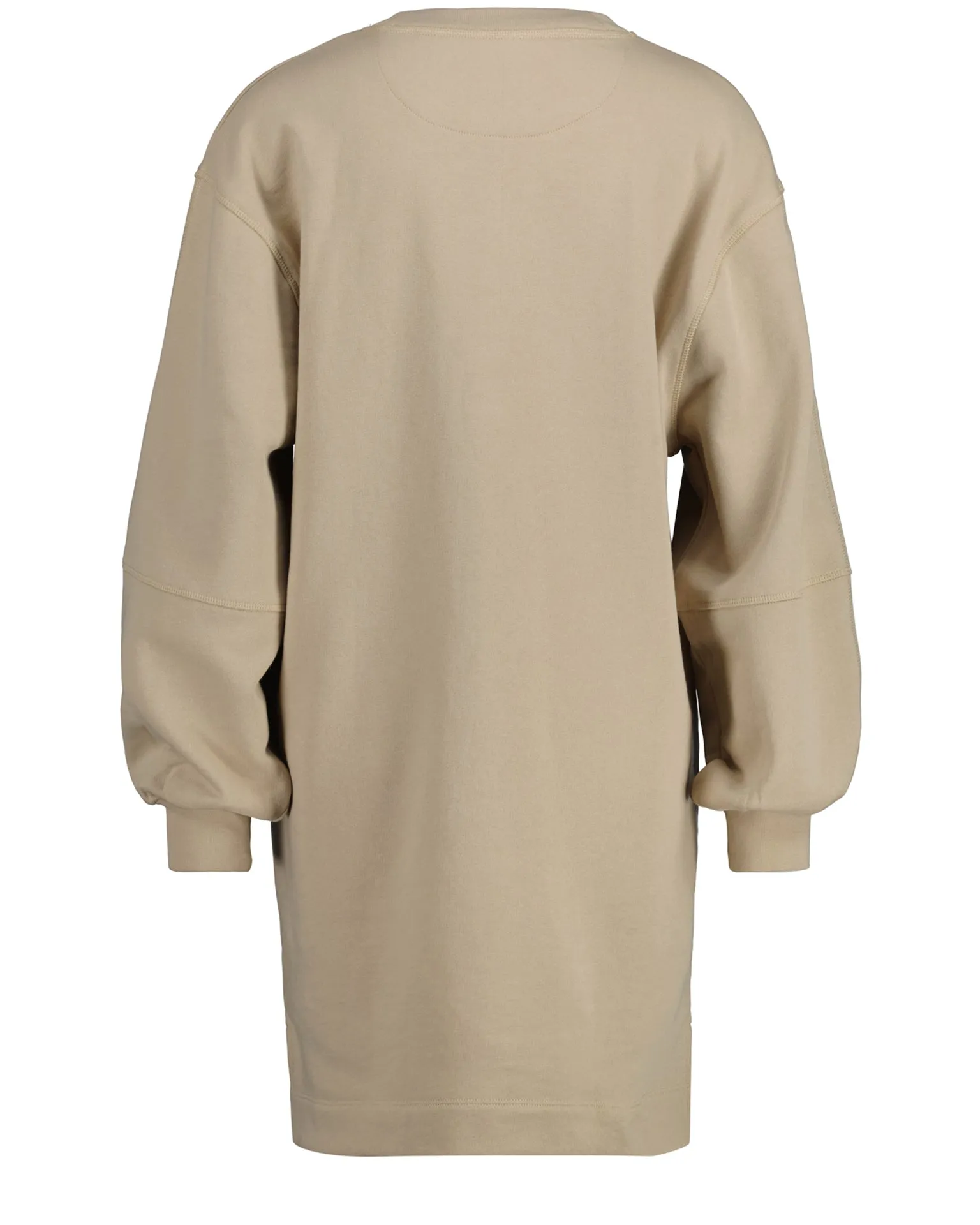 Logo Volume Ls C-Neck Dress - Dry Sand