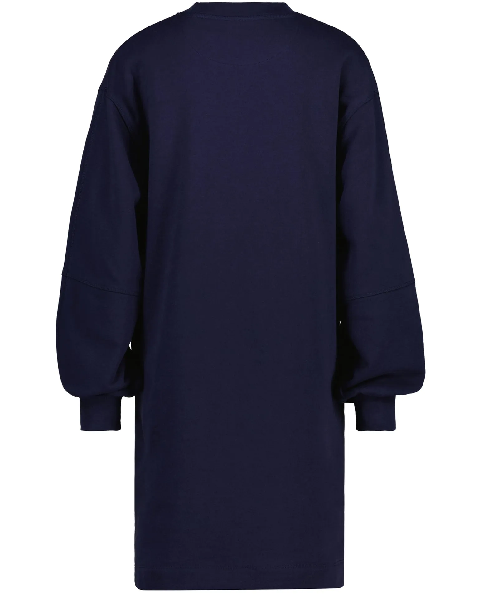 Logo Volume Ls C-Neck Dress - Evening Blue