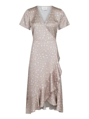 Magga Elegant Dot Dress - Sand