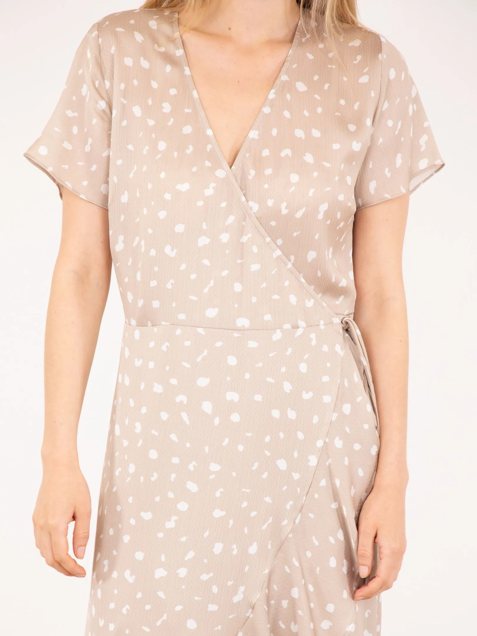 Magga Elegant Dot Dress - Sand