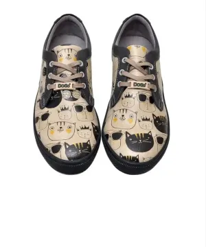 Monochrome Cats | Sneakers Women's Sneakers