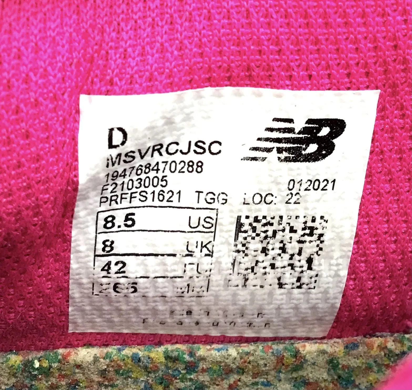 New Balance Men's Vision Racer Jaden Smith Pink Athletic Shoes - Size 8.5