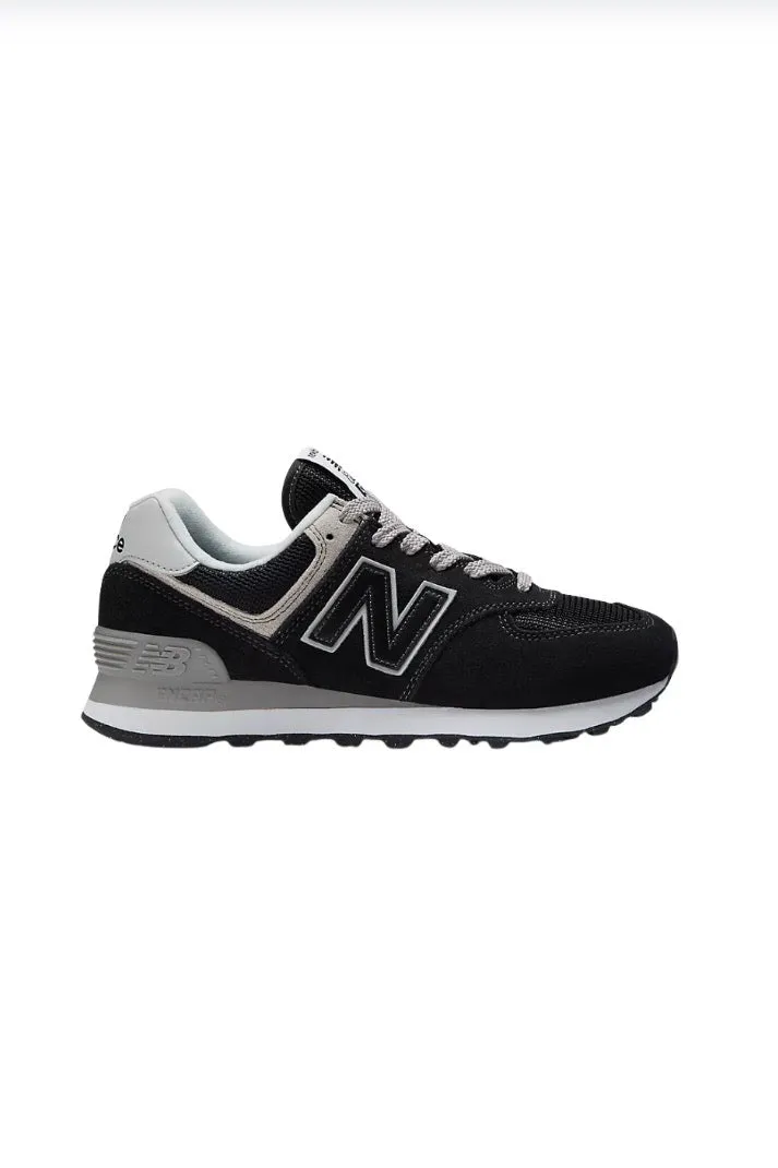 New Balance WL574EVB Sneaker- Black/ White