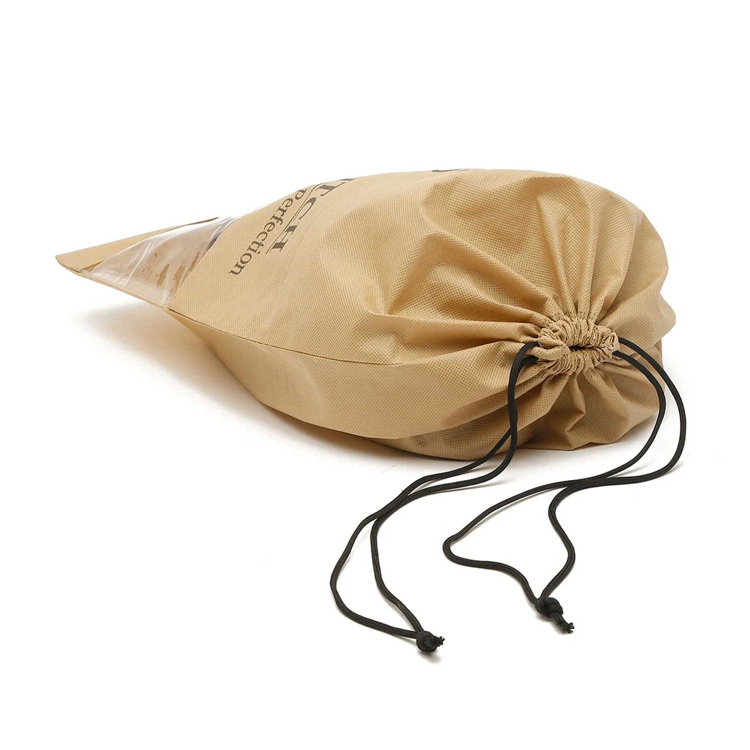 Non Woven Shoe Bag Pack Of  16 Black & Beige See Thru