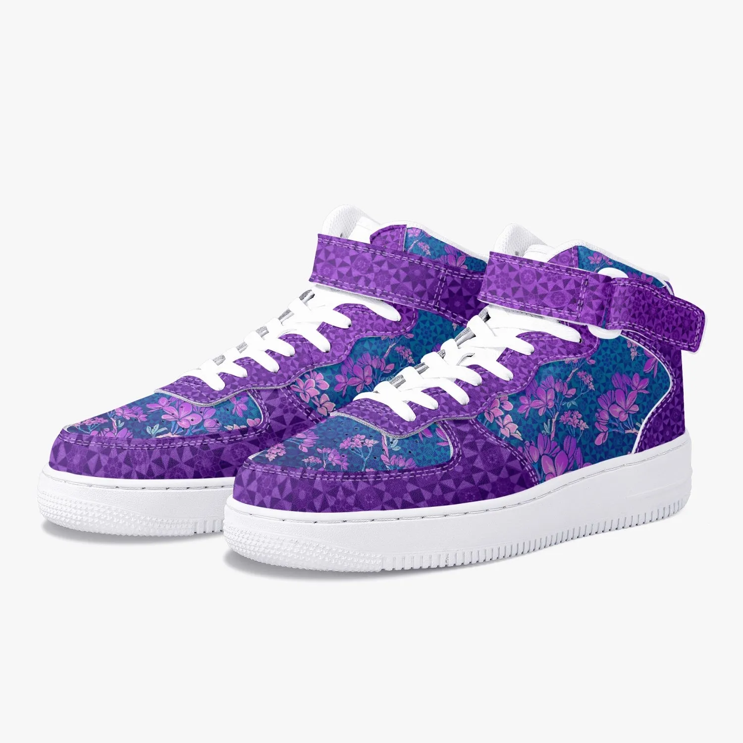 Plumeria Tesseract High-Top Sneakers