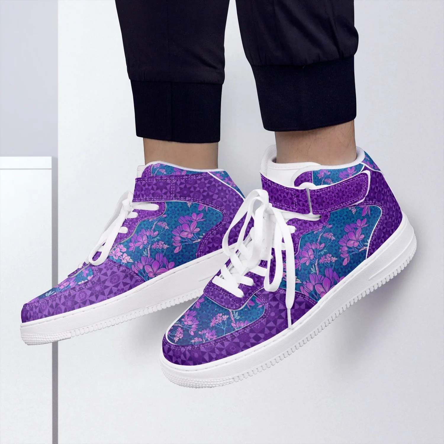 Plumeria Tesseract High-Top Sneakers